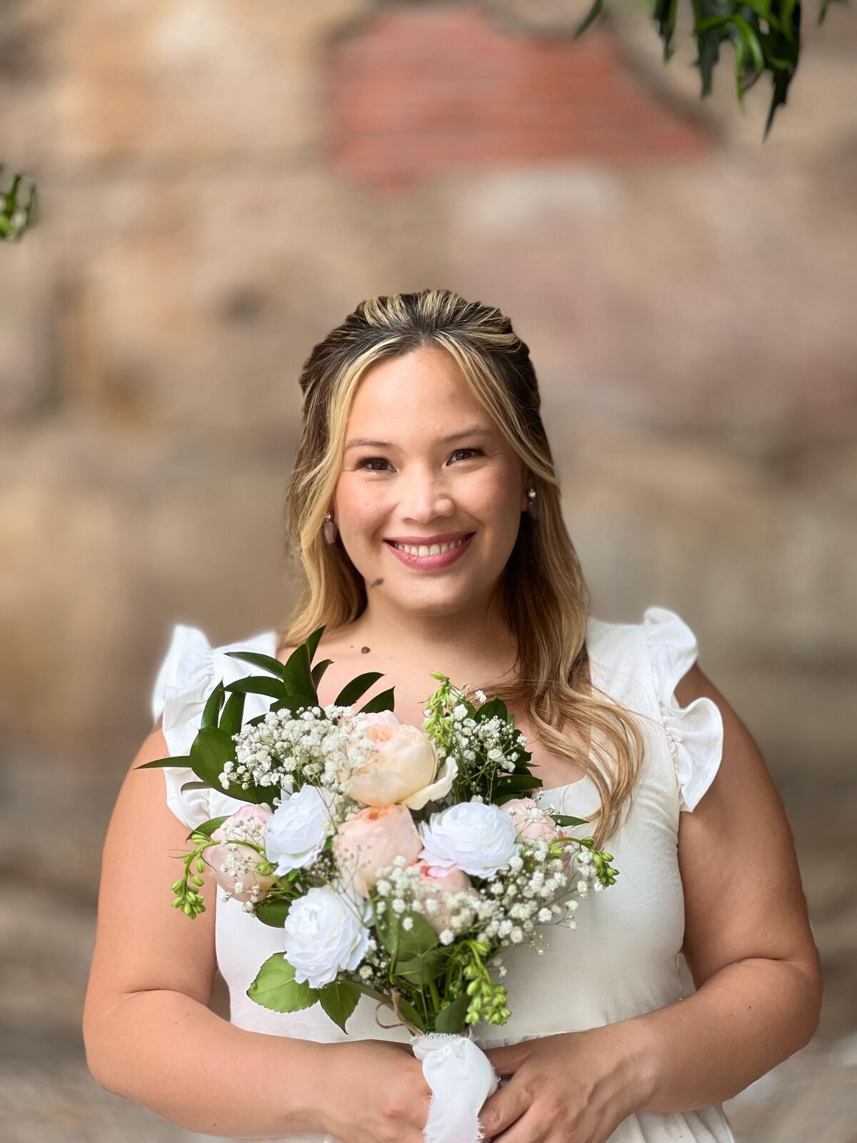 Novia preparándose el día de su boda