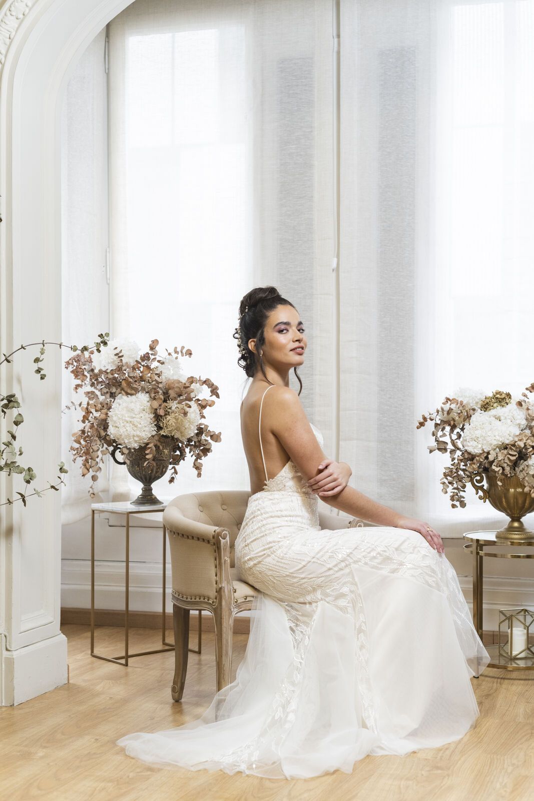 Novia con maquillaje duradero para boda